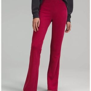 Lululemon Brushed Softstreme Ribbed Zip Flare Pants NWT 2023